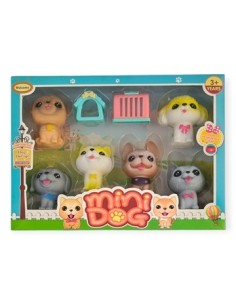 Set Perritos X6 C- Accesorios En Caja 6826 Jte01