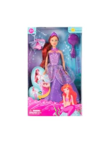 Muneca Sirena 30cm 2 En 1 Princesa C-accesorios Sd22630z Pk01
