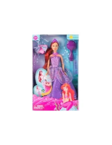 Muneca Sirena 30cm 2 En 1 Princesa C-accesorios Sd22630z Pk01