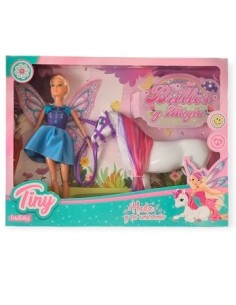 Muneca 30cm Tiny Hada Y Su Unicornio En Caja 53902 Seb01