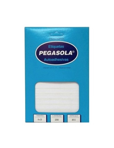 Etiquetas 8x20mm Caja  Art 3012 Pegasola -b100-