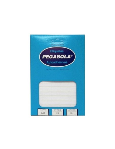 Etiquetas 8x20mm Caja  Art 3012 Pegasola -b100-