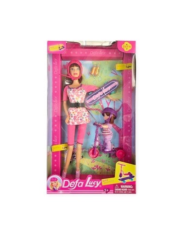 Muneca X2 Paseo En Patineta C-accesorios Sd22629 Pk01