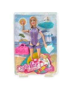 Muneca 30cm Lucy Surfista C- Accesorios Playa Sd22351 Pk01