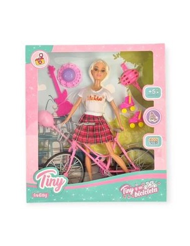 Muneca Tiny Y Su Bicicleta En Caja 62137 53411 Seb01 -b12-
