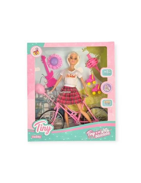 Muneca Tiny Y Su Bicicleta En Caja 62137 53411 Seb01 -b12-