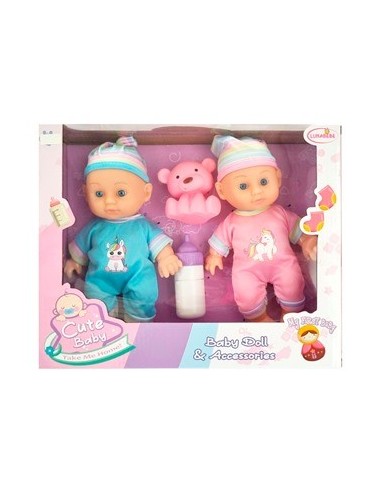 Set X2 Bebotes 22cm C-mamadera Y Oso Sd25220z Pk01