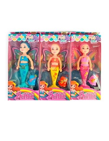 Hada Sirena 18cm Cabello Color En Caja Pk4007z