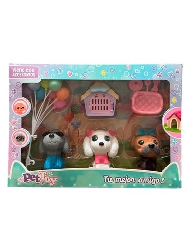 Set Mini Mascotas Pet Toys C/accesorios En Caja 55979 55980 Seb02