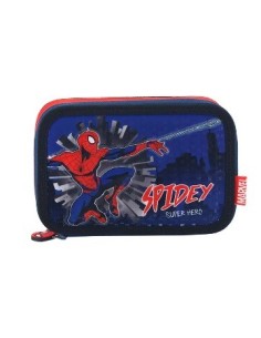 Cartuchera Spiderman C- Relieve 2 Comp 75 1000003 Lse01