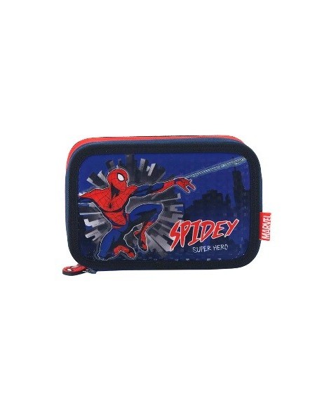 Cartuchera Spiderman C- Relieve 2 Comp 75 1000003 Lse01