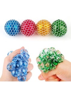 Squishy Ball En Red Con Brillos K044 Pub02