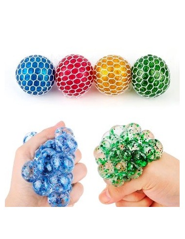 Squishy Ball En Red Con Brillos K044 Pub02