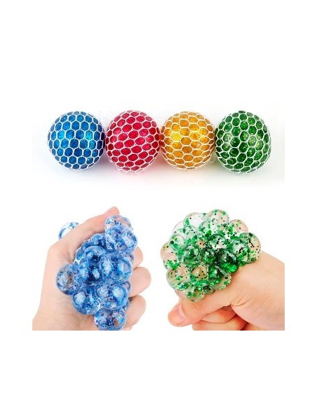 Squishy Ball En Red Con Brillos K044 Pub02