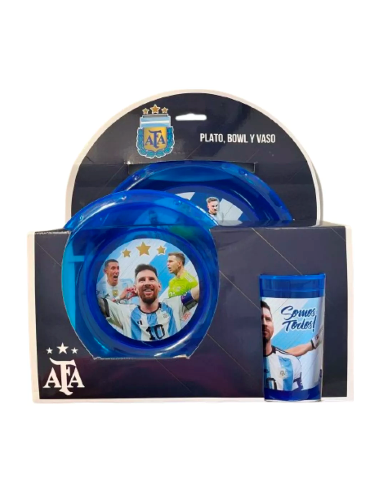 Set Plato + Bols + Vaso Plast  Varon Ha087-sp929-af038 Ck01