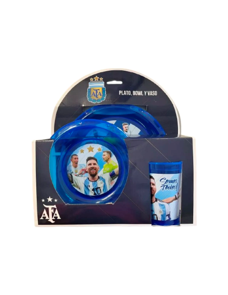 Set Plato + Bols + Vaso Plast  Varon Ha087-sp929-af038 Ck01