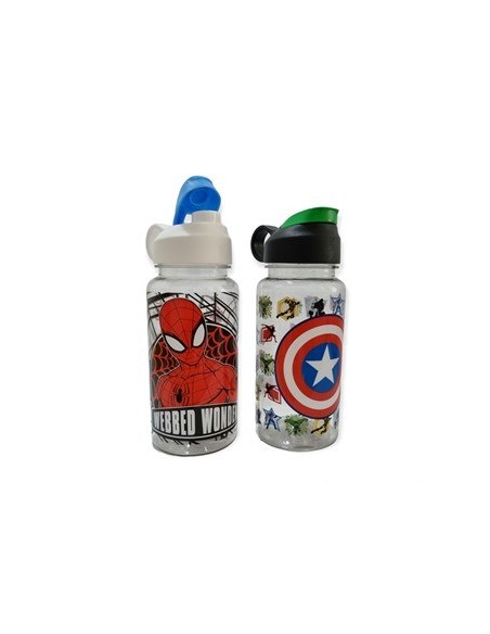 Botella 500ml Plast. Flip Top  Avenger/spider-man Flip Top 01avenger060/01spider60 Bel01