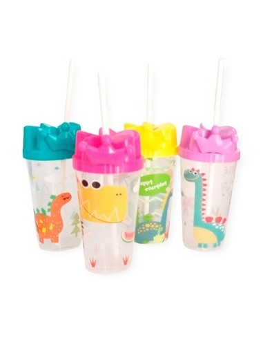 Vaso Plastico Dinos C-tapa Ns230158 Pk01
