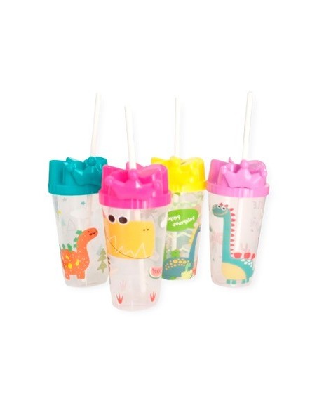 Vaso Plastico Dinos C-tapa Ns230158 Pk01