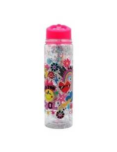 Botella 500ml Acrilico C/tapa Pico Y Glitter Mod. Surt. Ck123 Ck124 Bo099-ri069- Ck128-si058-ck390-ck391-ck392-ck393 Ck01 (b1