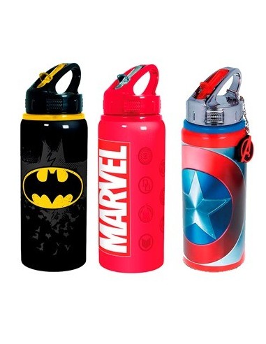 Botella Agua Dc-marvel Aluminio 710-750ml Lj016-sp836-sp813- Lj015-af036 Ck01