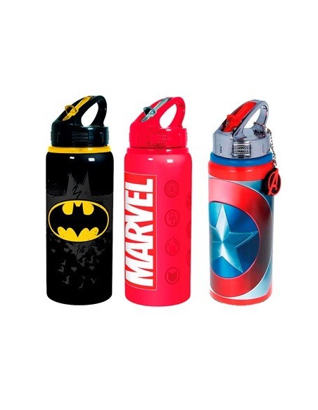Botella Agua Dc-marvel Aluminio 710-750ml Lj016-sp836-sp813- Lj015-af036 Ck01