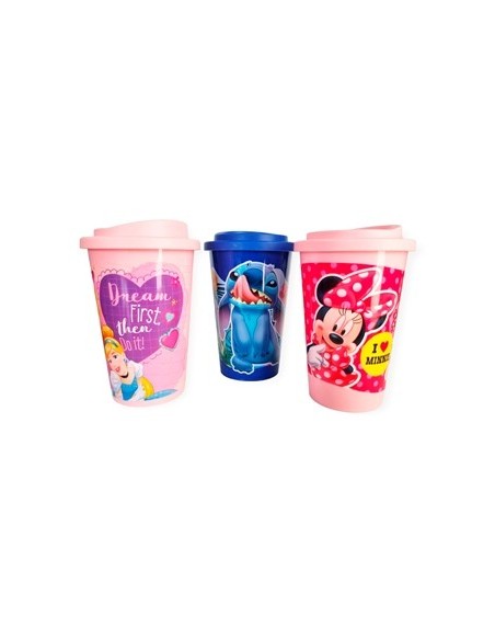 Vaso 450ml Termico T/plast. Stitch/princesas/minnie  01sticht021 Bel01