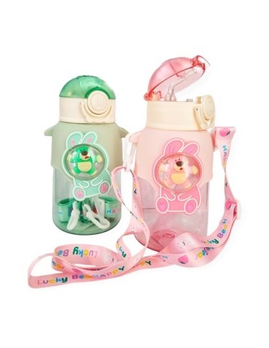 Botella 650ml Plast  Oso  Nena-varon C-stickers 40829 Ben02