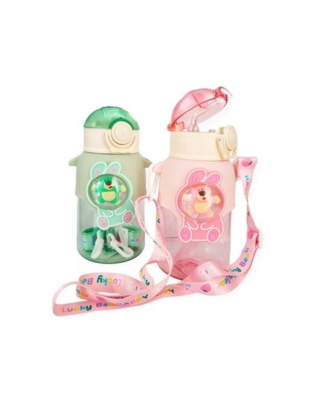 Botella 650ml Plast  Oso  Nena-varon C-stickers 40829 Ben02