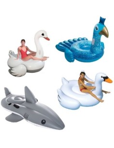 Inflable Animales Grandes Tiburon-flamenco-cisne-pavo Real-pato-unicornio 5478-41107 5477-41106 5895-41101 5901-41111 5476-41