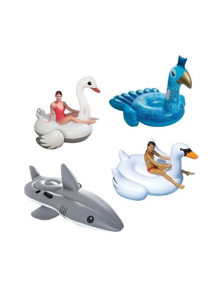 Inflable Animales Grandes Tiburon-flamenco-cisne-pavo Real-pato-unicornio 5478-41107 5477-41106 5895-41101 5901-41111 5476-41