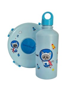 Lunchera + Botella Plast  Infantil En Bolsa Ns337611 Pk01