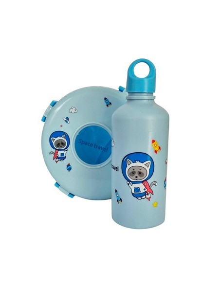 Lunchera + Botella Plast  Infantil En Bolsa Ns337611 Pk01