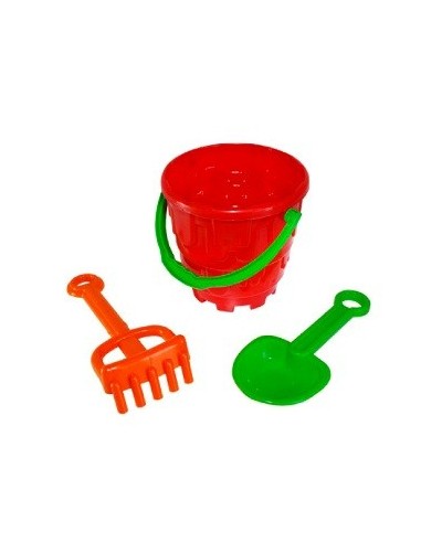 Balde Playa Redondo 2000cc C/pala Y Rastrillo 104y Yuyu Rod02 (b32)