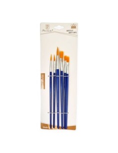 Pincel X 6 Sintetico Surt  Red-chato 26137 Col01