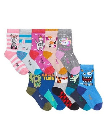 Media Nino Algodon Y Lycra Surtido T2 59t2 Floyd Flo02 (b12)