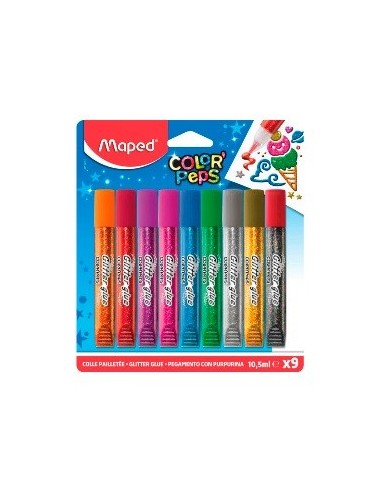 Adhesivo Glitter X 9 Surt  Maped 813010 Map01