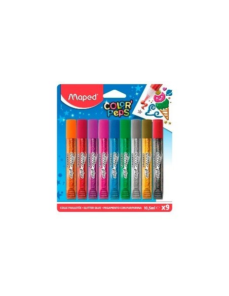 Adhesivo Glitter X 9 Surt  Maped 813010 Map01