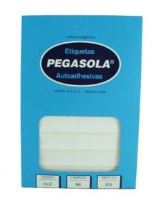 Etiquetas 16x22mm Caja Art 3015 Pegasola -b100-