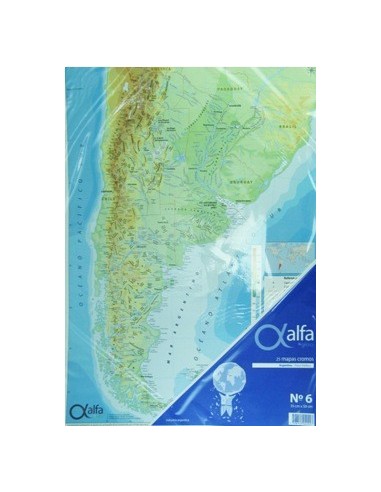 Mapa Argentina Fis/pol N.6 Alfa Gloss (b25)