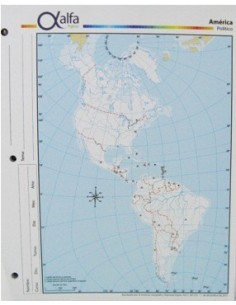 Mapa Cont. Americano Politico N.3 3140217 Alfa Gloss (b40)