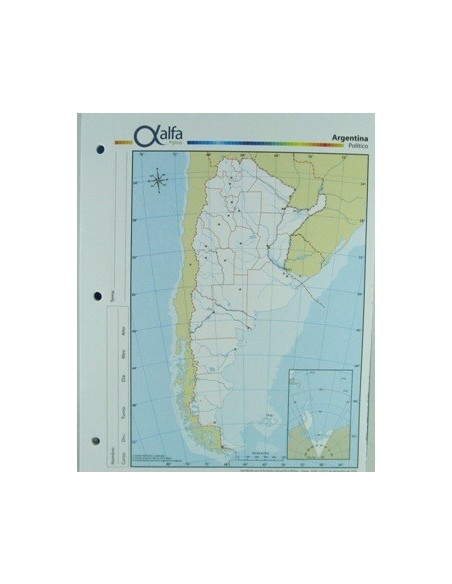 Mapa Argentina Politico N.3 3140194 Alfa Gloss (b40)