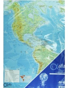 Mapa Cont. Americano Fis/pol N.6 Alfa Gloss (b25)