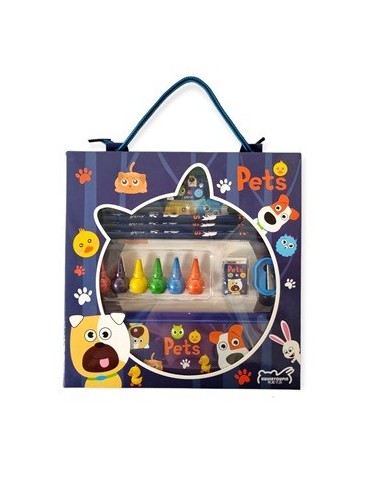 Set Escolar Pets (canopla/crayon/lapices/regla/goma/sacap) Pub02
