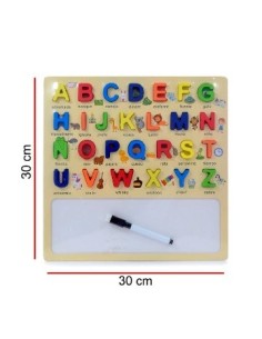 Pizarra 30x30cm C-letras Madera M407 Dre01