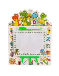 Pizarra 15x11cm Magnetica C-atril Y Marcador Dinosaurio 25814 Col01