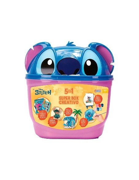 Set Super Box Creativo 5 En 1 Stitch Dmd00174 Tap02