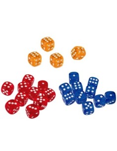 Dado 16mm Color Transp  Surtido 810-0034 810-0032 810-0033 Fay02