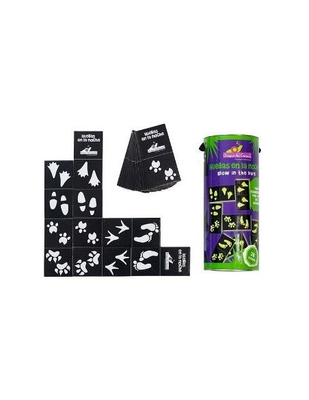 Domino 28 Fichas Fluo Huellas En La Noche-optico Jdc01