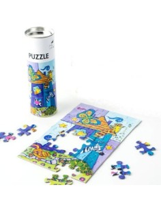 Puzzle 40pzas Mar-animales-pinguino-abc-duende Surt. Lata Jdc01